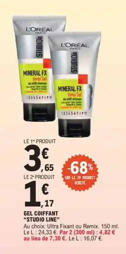 E.Leclerc Gel coiffant studio line offre