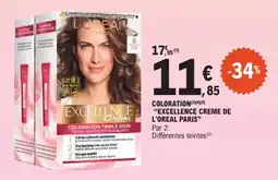 E.Leclerc Coloration excellence creme de l'oreal paris offre