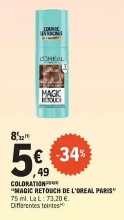 E.Leclerc Coloration magic retouch de l'oreal paris offre