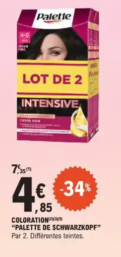 E.Leclerc Coloration palette de schwarzkopf offre