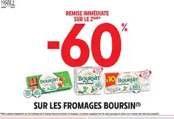 Intermarché Boursin -60% de remise immédiate sur le 2ème sur les fromages Boursin offre