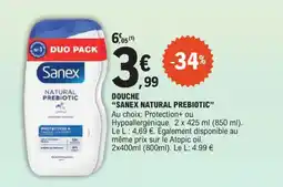 E.Leclerc Douche sanex natural prebiotic offre