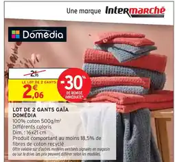 Intermarché DOMÉDIA Lot de 2 gants gaïa offre