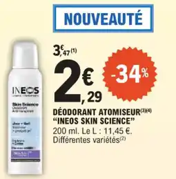 E.Leclerc Déodorant atomiseur ineos skin science offre