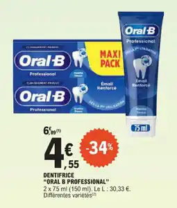 E.Leclerc Dentifrice oral b professional offre