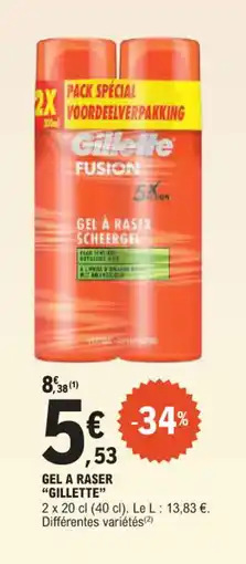 E.Leclerc Gel a raser gillette offre