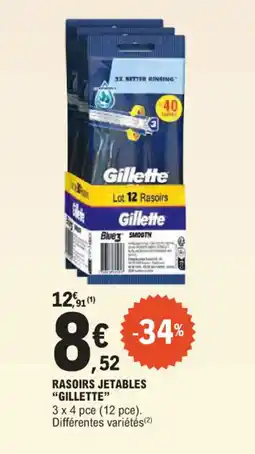 E.Leclerc Rasoirs jetables gillette offre