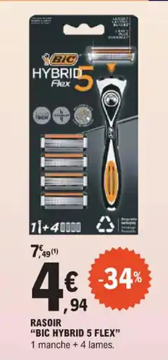 E.Leclerc Rasoir bic hybrid 5 flex offre