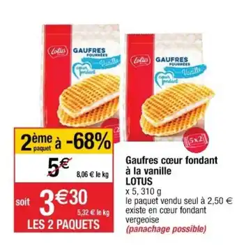 Gaufres cœur fondant à la vanille