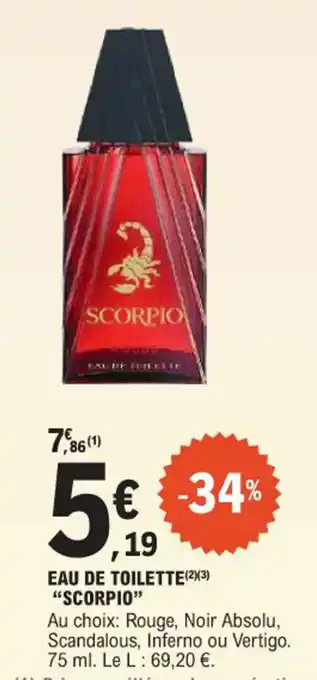 E.Leclerc Eau de toilette scorpio offre