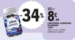 E.Leclerc Complément alimentaire en gummies zohi offre