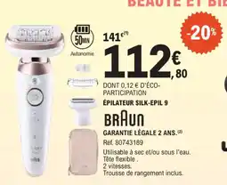 E.Leclerc Épilateur silk-epil 9 braun offre