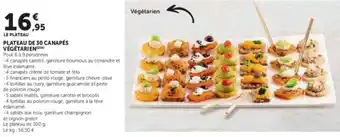 Super U Plateau de 30 canapés végétarien offre