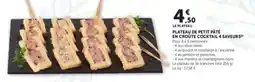 Super U Plateau de petit pâté en croûte cocktail 4 saveurs offre