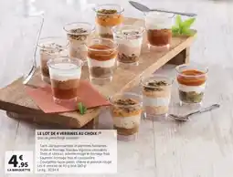 Super U Le lot de 4 verrines au choix offre