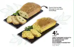 Super U Cake à l'indienne au poulet & petits légumes au curry ou jambon olives ou au saumon ou au chevre et courgettes offre