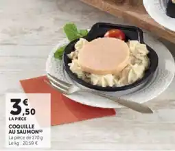 Super U Coquille au saumon offre