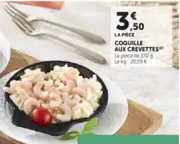 Super U Coquille aux crevettes offre