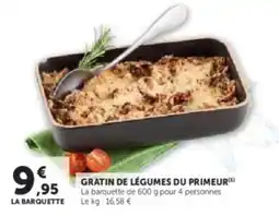 Super U Gratin de légumes du primeur offre