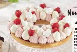 Super U Tarte couronne framboise vanille offre