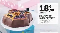 Super U Gateau 3d harry potter offre