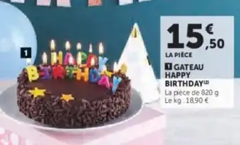 Super U Gateau happy birthday offre