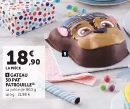 Super U Gateau 3d pat patrouille offre