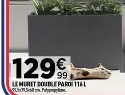 Centrakor Le muret double paroi offre