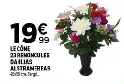 Centrakor Le cône 23 renoncules dahlias alstramereas offre
