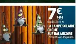 Centrakor La lampe solaire gnome sur balancoire offre