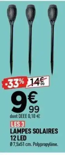 Centrakor Lampes solaires 12 led offre