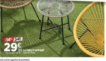 Centrakor La table d'appoint offre