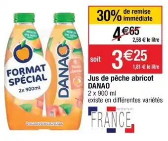 Cora x Carrefour Jus de pêche abricot offre