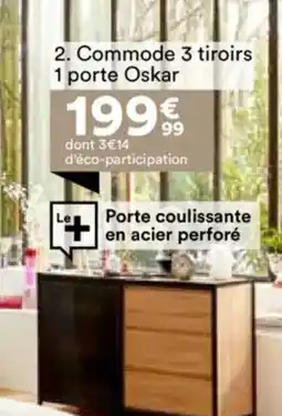 BUT Commode 3 tiroirs 1 porte oskar offre