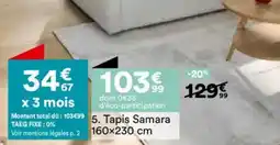 BUT Tapis Samara offre