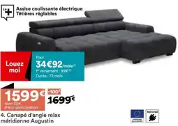 BUT Canapé d'angle relax méridienne augustin offre