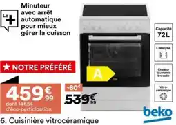 BUT Cuisinière vitrocéramique offre