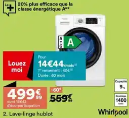 BUT Lave-linge hublot offre