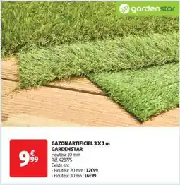 Auchan Gazon Artificiel 3 X 1 M Gardenstar offre