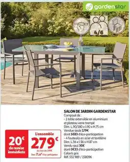 Auchan Salon De Jardin Gardenstar offre
