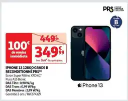 Auchan Iphone 13 128Go Grade B Reconditionné Prs offre
