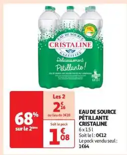 Auchan Eau De Source Pétillante Cristaline offre