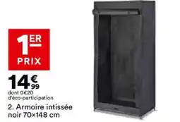 BUT Armoire intissée noir offre