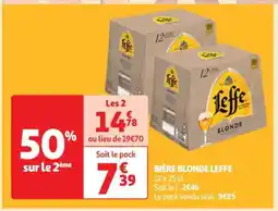Auchan Bière Blonde Leffe offre