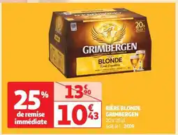 Auchan Bière Blonde Grimbergen offre
