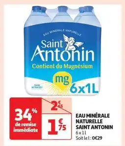 Auchan Eau Minérale Naturelle Saint Antonin offre