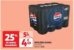 Auchan Pepsi Zéro Sucres offre
