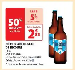 Auchan BIÈRE BLANCHE ROUE DE SECOURS offre