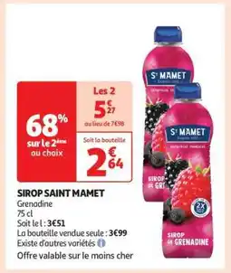 Auchan SIROP SAINT MAMET offre