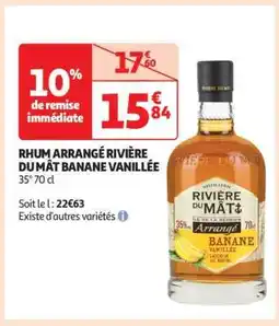 Auchan RHUM ARRANGÉ RIVIÈRE DU MÂT BANANE VANILLÉE offre